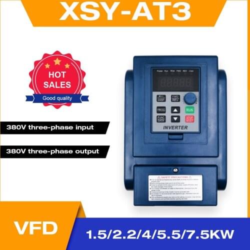 VFD AC 380V 750W/1.5kW/2.2KW/4KW Variable Frequency Drive 3-Phase Speed Controller Inverter Motor VFD Inverter pay ship