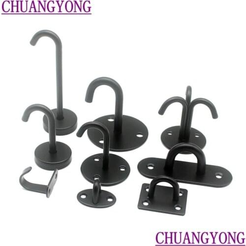 Black stainless steel fan hook stainless steel hook top hook fan pull ring u hook light decoration sandbag hook