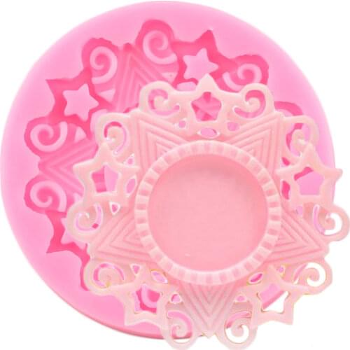 Flower Cake Border Silicone Molds Frame Chocolate Fondant Mould Wedding Cake Decorating Tools DIY Resin Clay Candy Moulds