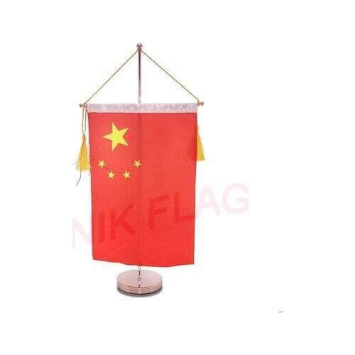 KAFNIK,Metal Adjustable Cross Office Table Desk Flag With 14*21CM Any Country Flags and Banners ,Free Shipping