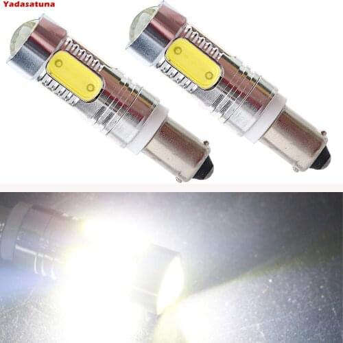 2Pcs High Power White 6000K Ba9s H6W T11 T4W Cob 7.5W LED Car Interior Reading Panel Bulb License Plate Light Door lamps DC12V