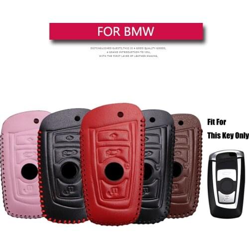 Leather Car Key Case Cover For Bmw E46 F10 F30 E90 F20 E60 G20 G30 E39 Serie 1 5 3 7 X1 X3 X4 X5 X7 I3 M4 Key Shell Accessories