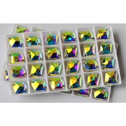 Crystal AB 3265 Cosmic Gymnastics Strass Sew On Mirror Flat Back Rhinestones Sewing Vestiados Sewing Rhinestone for Garment
