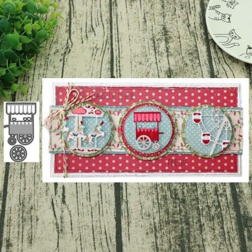 Ice cream truck Metal Cutting Dies for Scrapbooking Steel Craft Die Cut Embossing Paper Card Album Stencil