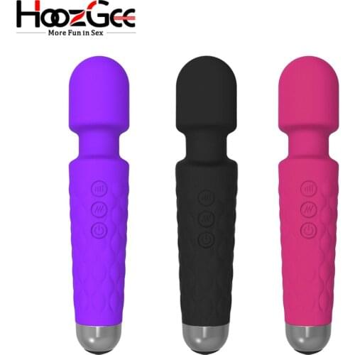 HoozGee Powerful Vibrators Wand Clitoris Stimulator Sex Toys for Woman Adult Product G Spot Vibrating Massager USB Recharge