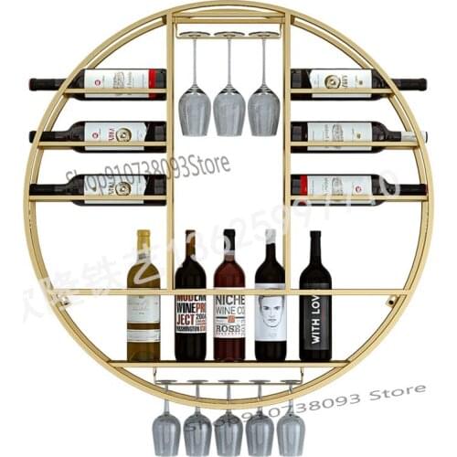 European Style Wall Mounted Wine Rack Simple Modern Wine Rack Iron Wine Glass Rack Wine Cabinet Dining Room Wall