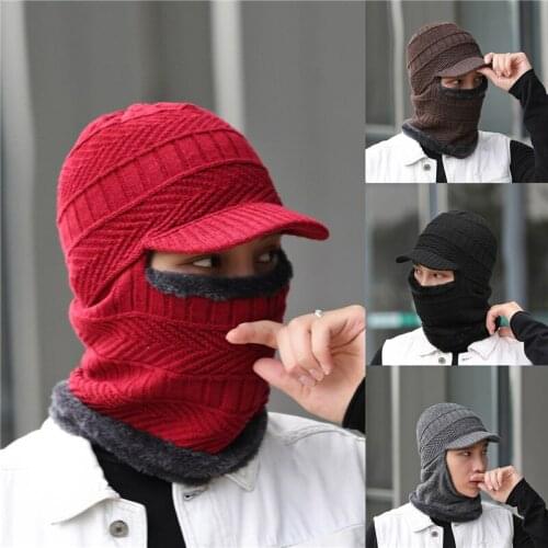 2020 New Winter Fashion Wool Hat Warm Knit Hat Outdoor Men And Women Unisix Cold Protection Cap 4 Colors