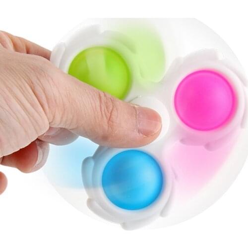 Pops Fidget Toys Spinner Dimple Novelty Finger Spinner Toys Fidget Popit Flip Sensory Office Desk Toys Autism Stress Toy
