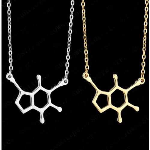 New Necklace 2021 Jewelry Stainless Steel Chemical Molecules Hollow Pendant Female Necklace Jewelry Wholesale Collares