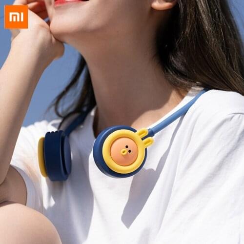 Xiaomi 3life creative new product leafless hanging neck fan USB charging mini cute student folding lazy hanging neck fan