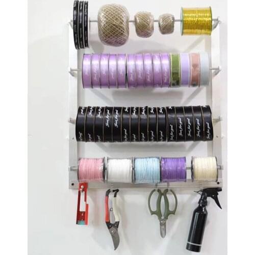 Ribbon Organizer Wire Spool Rack Wall Mount Spool Sewing Thread Rack organizer Sewing Thread Home Storage Accessories