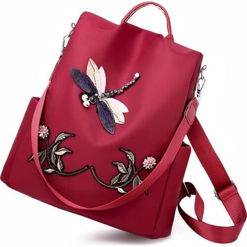 OZUKO Women's Backpacks With Embroidery
