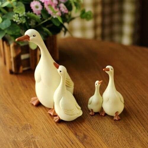 Resin Ducks Mini Garden Decoration Animals Crafts Gifts