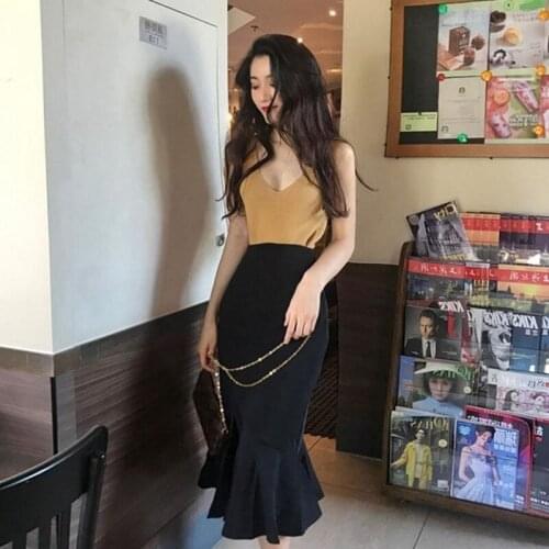 2021 New Internet Celebrity Lightly Mature Casual Fashion Two - Piece Set Women 's Summer Side Slit