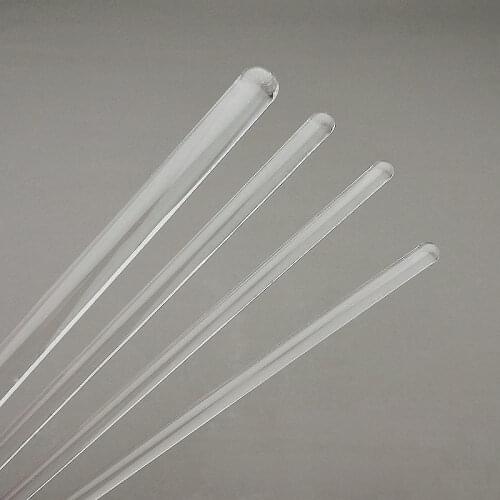 6pcs/12pcs DIA 4mm to 12mm Transparent Borosilicate Glass diversion bar, laboratory beaker Glass Stirring Rod