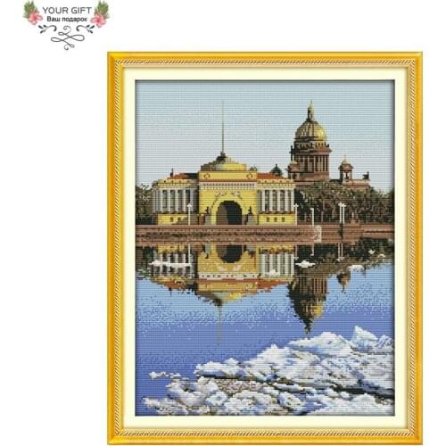 Your Gift F436(2) 14CT 11CT Counted and Stamped Home Decor Russian St. Petersburg Needlework Embroidery DIY Cross Stitch kits