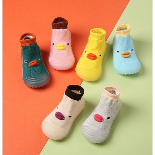 Spring Baby Sock Shoes Boy Girl Toddler First Walkers Newborn Baby Non-slip Floor Socks Soft Sole Rubber Shoes Cute Baby Booties