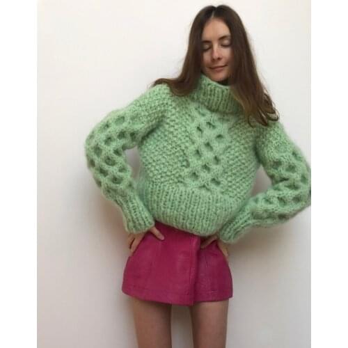 High Quality Keep 11.24 Warm Twist Sweater Turtleneck Long Sleeve Wool Knit Casual Fashion Retro 4 Color Pullover