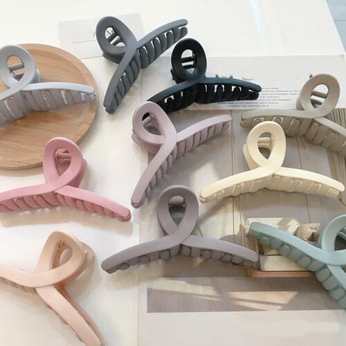 Candy Color Hairpin Women Hair Claws Crab Bath Hair Catch Shark Clip For Women Elegant Matte Hair Accessories Hair Styling Tools