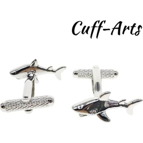 Cuffarts Fashion Cufflinks New 2018 Trendy Fish Tie Clip Cuff Links Men Jewelry Design Cufflinks High Quality C10043