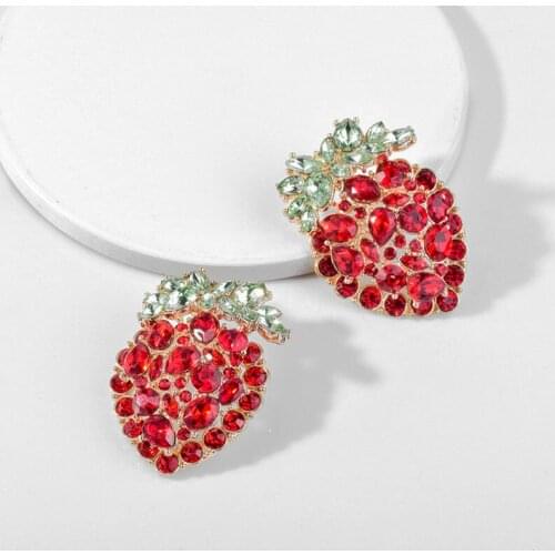 Elegant za Earings crysta Statementl Earrings Luxury Long fruit pineapple Earrings For Women