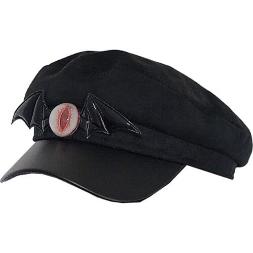Women’s Hats Gothic Devil Eye Bat Wings Beret Casual Street Popular Simplicity Fashion Vintage Black Newsboy Hats