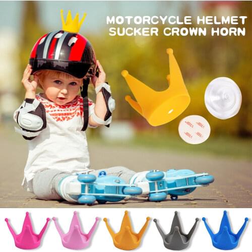 1Pcs Creative Motorcycle Electric Car Helmet Decor Crown Cup Soft Plastic Decoration Corners Sucker Motorbike Helmet Accessories