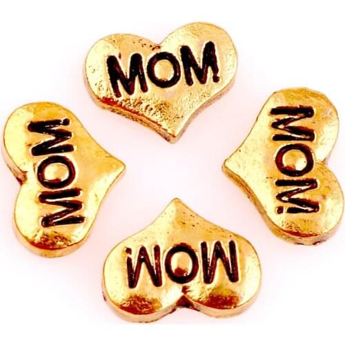 20Pcs/Lot Alloy Letters Family Mom Aunt Uncle Floating Charms Fit Living Glass Locket Jewelry Accessories
