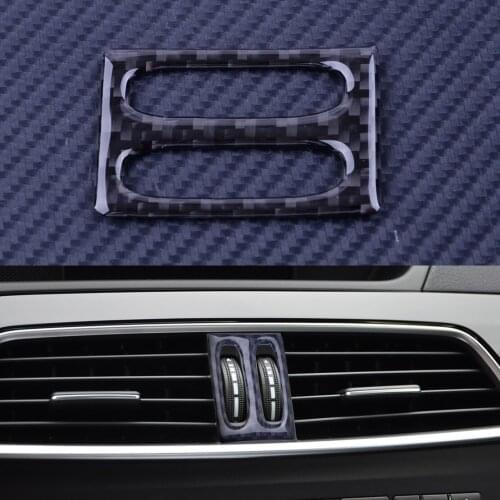 Car Carbon Fiber Console Air Vent Outlet Adjustment Knob Cover Trim Fit for Mercedes Benz W204 C-Class 2011 2012 2013 Styling