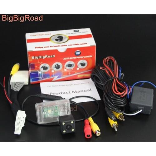 BigBigRoad Car Rear View Camera (6V) For Mazda CX-5 CX 5 CX5 KF 2019 2020 With 28 Pins Adapter Original Monitor Compatible