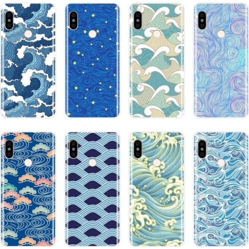 Art Wave Blue Phone Case For Pocophone F1 Xiaomi Redmi Note 6 Pro 5A Prime 5 4 4X Back Cover For Xiaomi Redmi S2 6A 5 Plus 4A