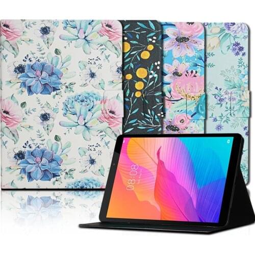 Floral Case For Huawei MatePad T8 Cover Kobe2-L03 KOB2-L09 Tablet Slim Magnetic Silicone Stand Shell For huawei T8 8.0'' Girls