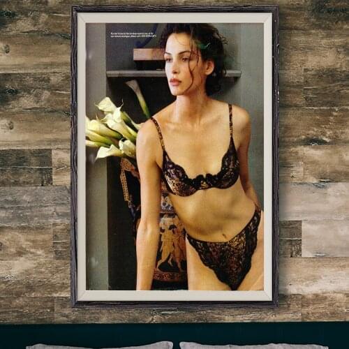 E034 Famke Janssen Sexy Model Movie Star Wall Silk Cloth Poster Art Home Decoration Gift
