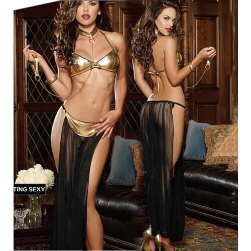 Hot Sale New European Style Sexy Quality Assurance Patent Leather Mesh Gauze Perspective Sexy Lingerie Set Red Purple Black