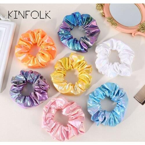 KINFOLK Scrunchies For Women Elastic Hair Bands Fashion Headband Ponytail Ties Rope Hair Accessories Holder Girls Headwear
