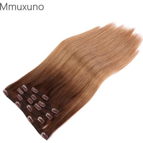 Human hair root dye no trace hair clip hair T4/ 12