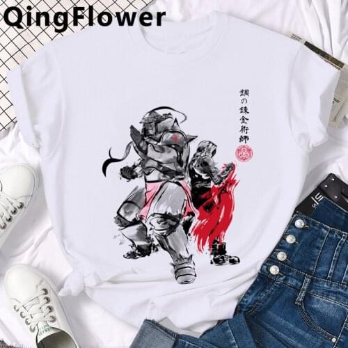 New Fullmetal Alchemist T Shirt Men Kawaii Edward Elric Graphic Tees Harajuku Cartoon Tshirt Japanese Anime Funny T-shirt Male