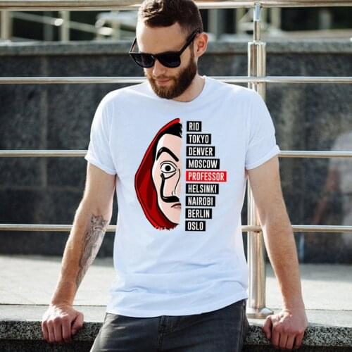 New Arrivals Men T Shirt Movie Money Heist The House of Paper La Casa De Papel basic Printed T Shirt Funny Tees Summer clothing