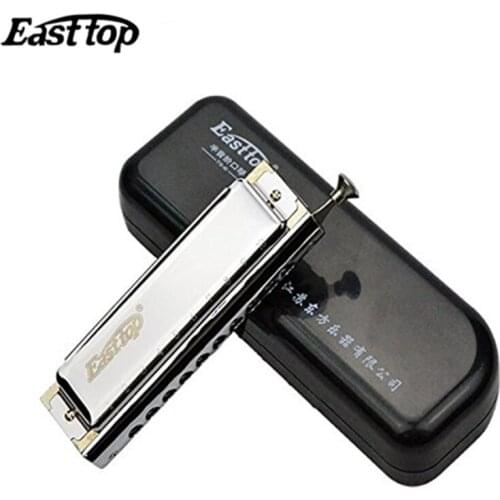 Wholesale Harmonica Easttop 1040 Chromatic Blues Harp Key of C 10 Hole 40 Tone gaita music instrument mundharmonika mouth organ