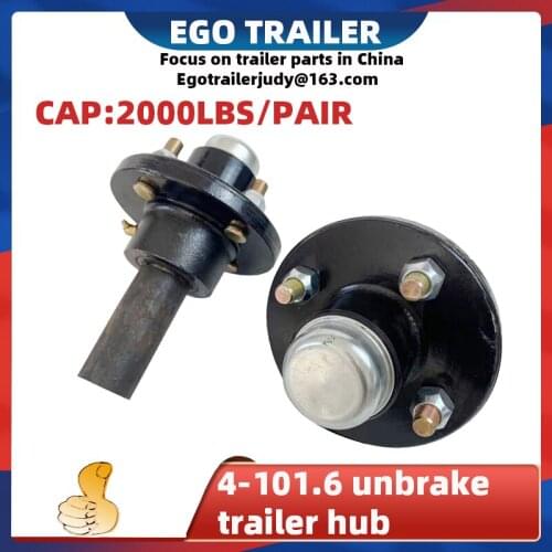 Egotrailer 4-101.6 2000lbs unbrake trailer half axle shaft trailer hubs trailer parts price for pair
