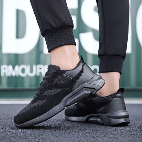 Sapatos mens spring Fashion black on Men informales causal Mens Casual solid sapato Male leisure knitting mesh hot para de man