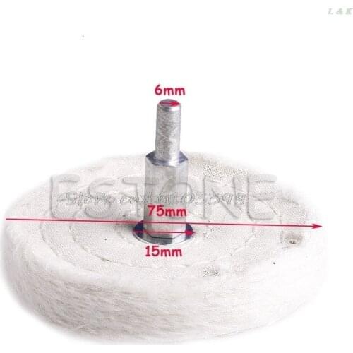 1/4'' Shank 3'' Cloth Polishing Mop Wheel Power Battery Drill Buffing Grinder M12 dropship