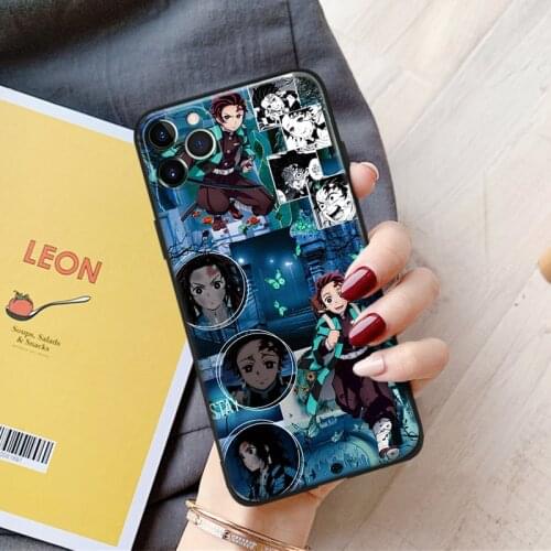 Tanjiro Kamado Demon Slayer anime silicone Phone Case FOR iPhone Se 6 6s 7 8 Plus X Xr Xs 11 12 Mini Pro Max Glass Cover Shell