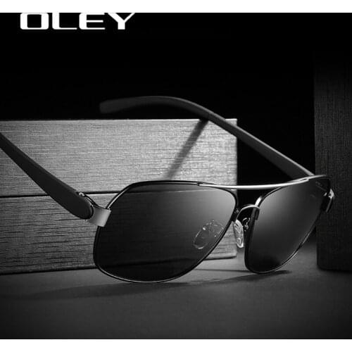 OLEY Mens luxury sunglasses Fashion classic retro pilot glasses Driving anti-glare women goggles Oculos de sol