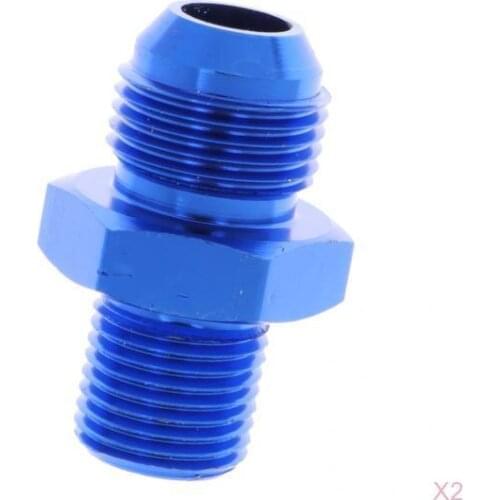2 Pcs Universal Car Oil Cooler Fuel Line Hose End Adapter Fittings Quick Connect Aluminum Alloy AN8-M16x1.5 Car Accessories