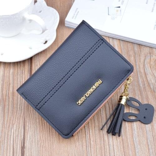 Ladies Short Fashion Women Coin Purse Girls Zipper Wallets Tassel Thin Change Mini Card Holder Small Money Bags monedero mujer