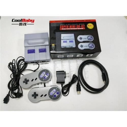 2018 Mini HD HDMI TV Video Game Console Handheld Retro Family Game Console Built-In 821 Classic for SNES games Dual gamepad