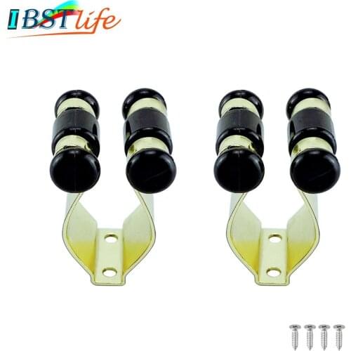 2X Gilding Metal Fishing Rod Clips Club Positioning Clamps Holder Accessories Fixing Rack Wall Mount Rod Collection Rack Storage