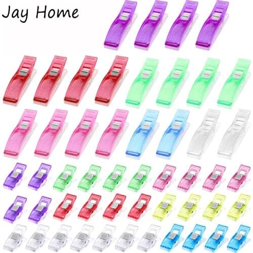 30PCS Multipurpose Sewing Clips Plastic Sewing Quilt Binding Quilting Holding Clamps for Fabric Clips DIY Crochet Knitting Craft
