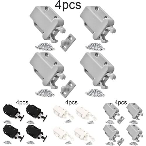 4PCS Push To Open Catch Kitchen Door Latch Kitchen Cabinet Touch Release Drawer Cupboard For Furniture Hardware New